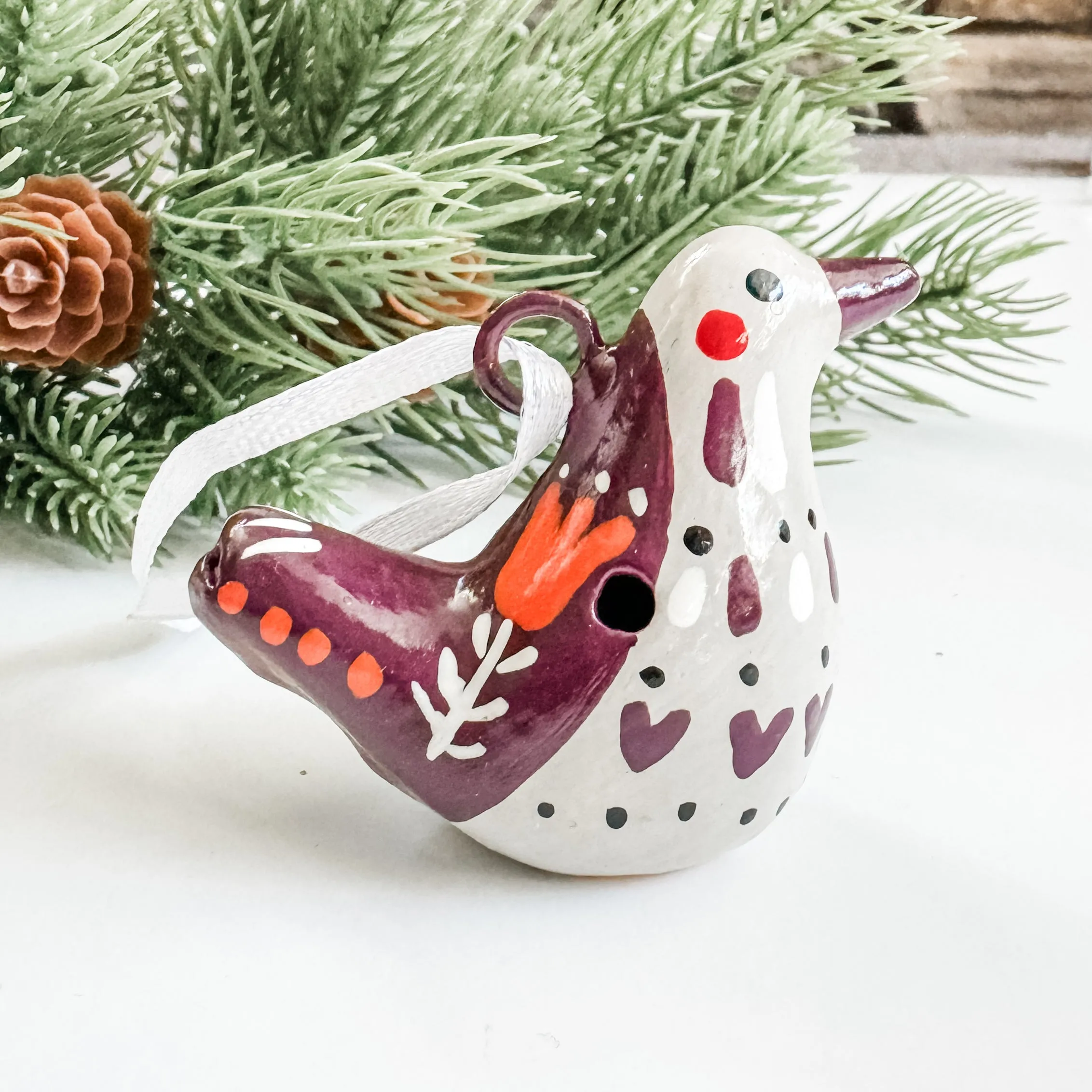 Whimsical Bird Whistle Ornament