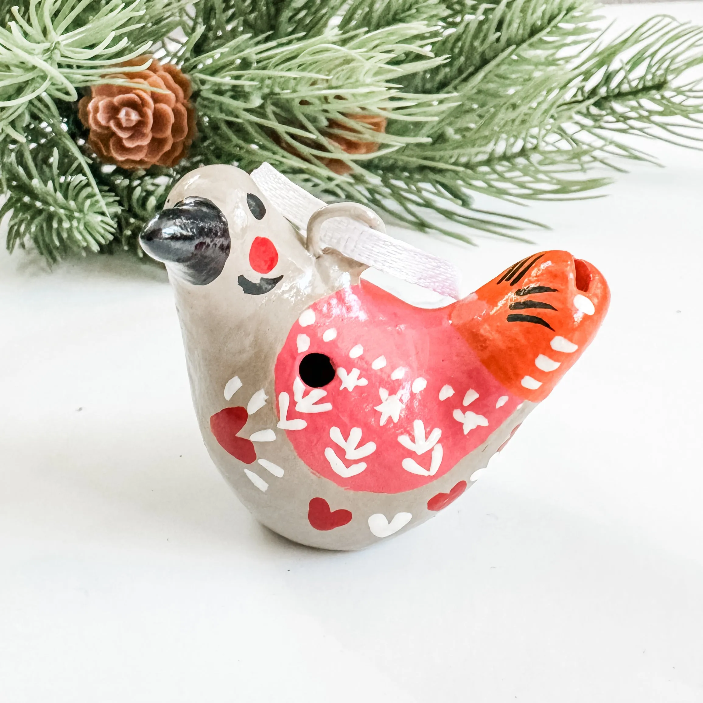 Whimsical Bird Whistle Ornament