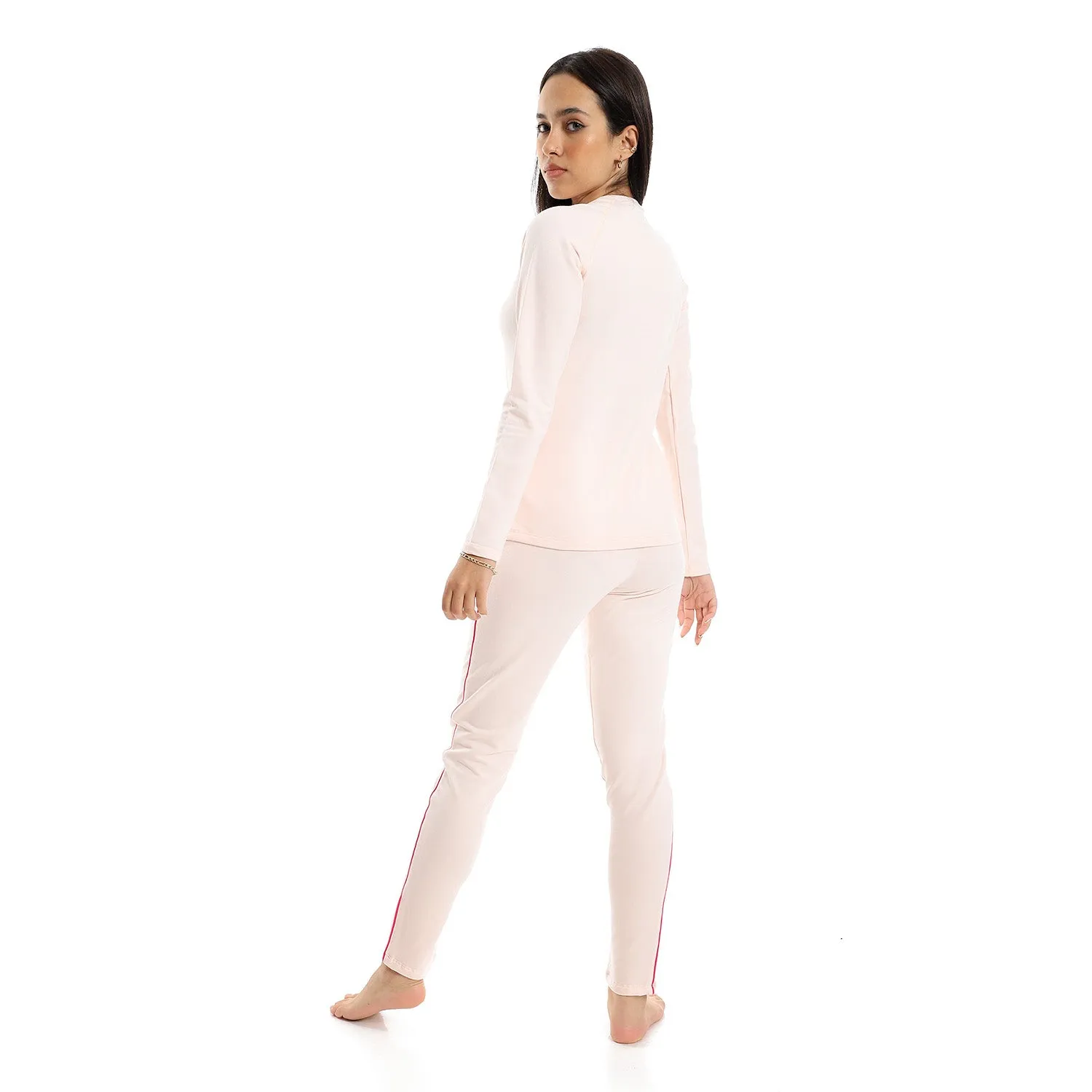 Women Thermal Set Padded Inside - Rose